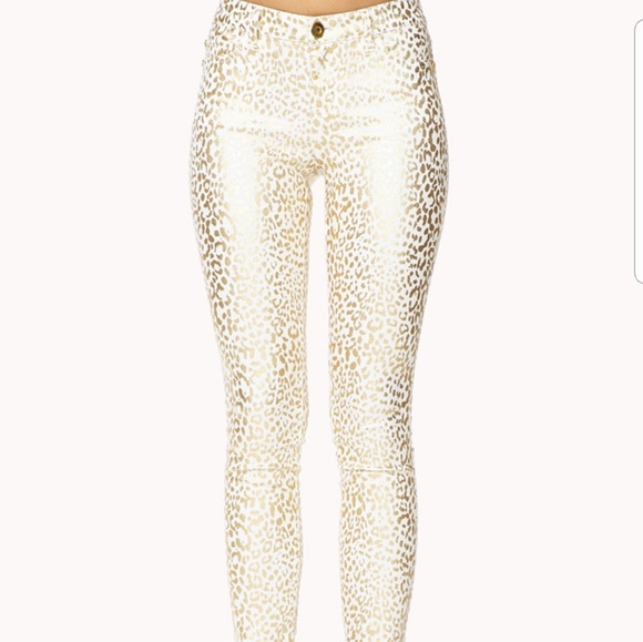 leopard print skinny jeans forever 21
